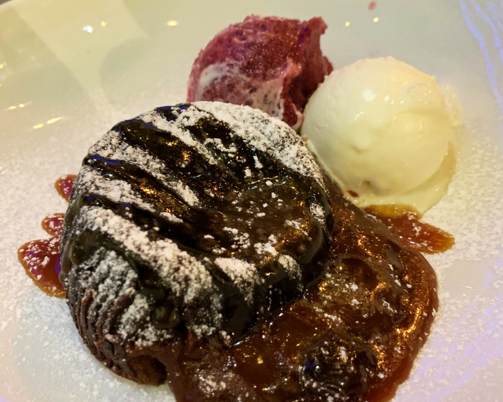 chocolate fondant dessert from Terrace by Mix Mix